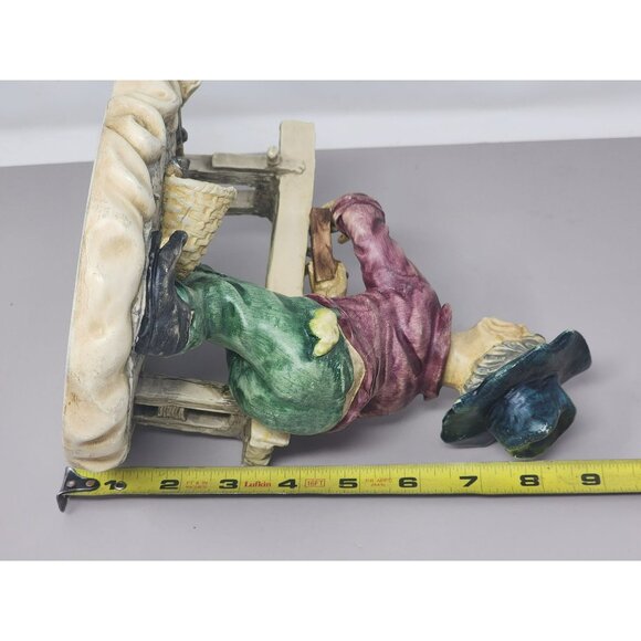 Vintage Artisan Figurine Of Worker With Bench & Tools Signed Antonio Costa - Picture 15 of 16